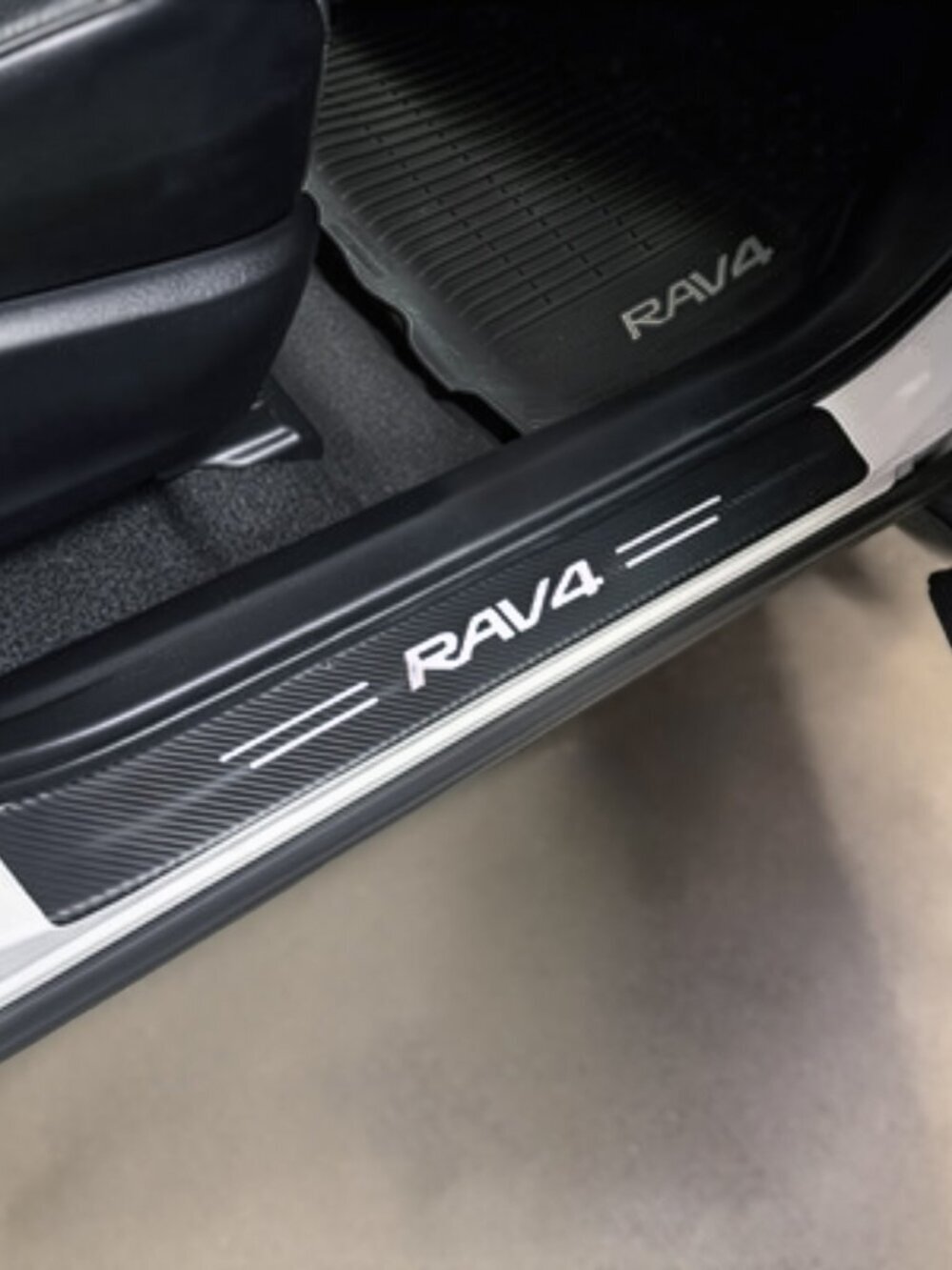 4Pcs Car Threshold Strip Door Plate Sill Scuff Cover Stickers for RAV4 - Picture 2 of 11